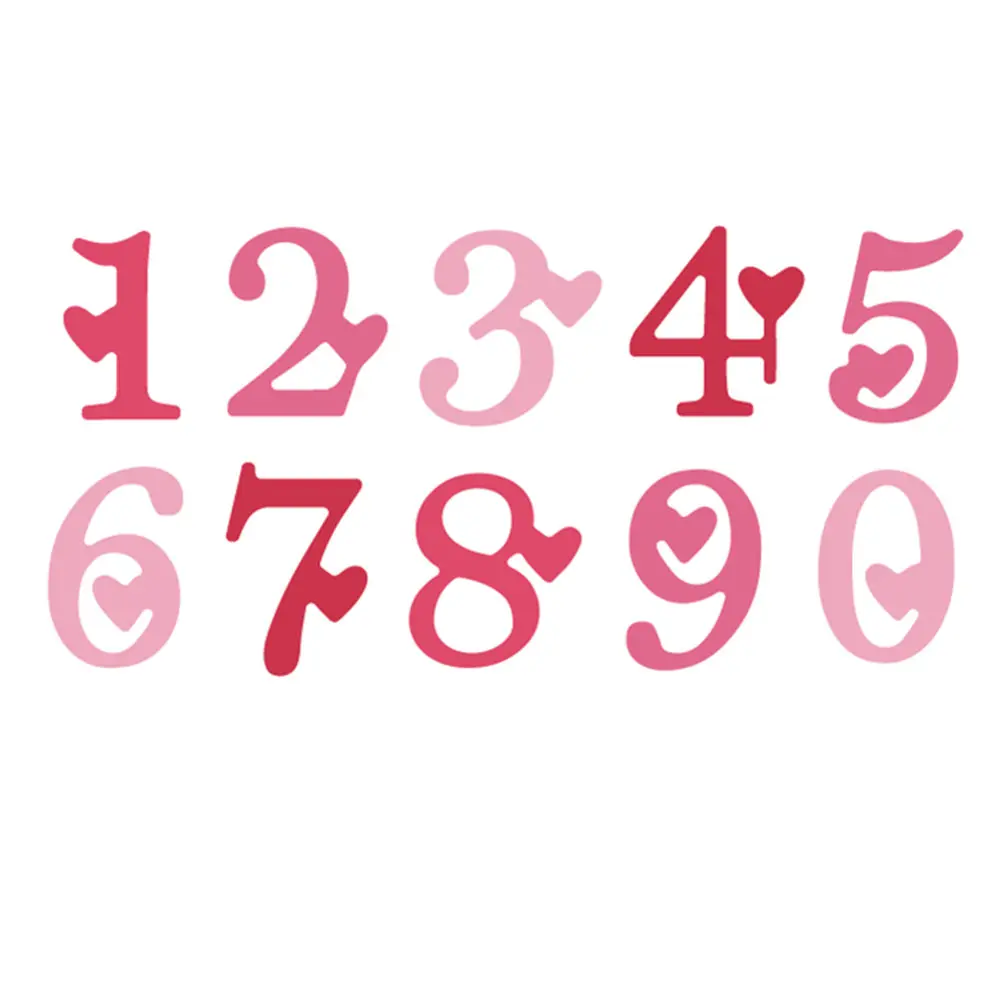 

Arabic Numerals Metal Cutting Dies New 2018 Scrapbooking Embossing Dies Cut Stencils DIY Decorative Cards Craft Dies