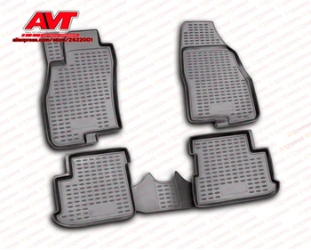 

Floor mats for Fiat Grande Punto 5D 2005- 4 pcs rubber rugs non slip rubber interior car styling accessories