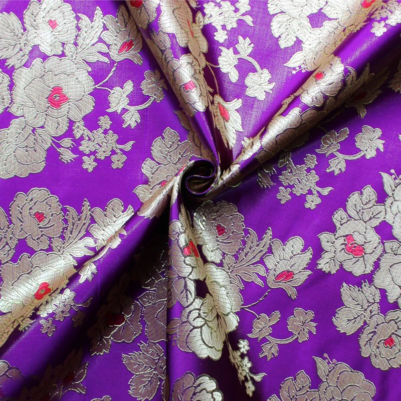 

HLQON 150x100cm Metallic Jacquard Brocade Fabric, 3D jacquard yarn dyed fabric for clothing,bedding,bag,curtain upholstery