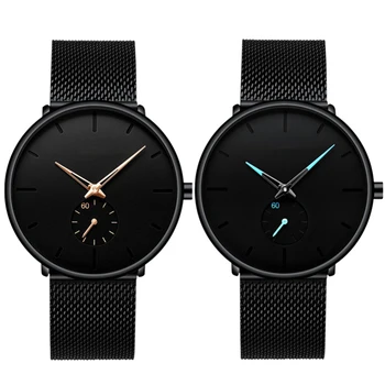 

Waterproof Men Quartz Watch Stainless Steel Independent Second Hand Dial sweat proof Wristwatches best birthday gift