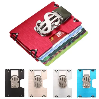 

2019 New Hot Business ID Credit Card Buckles Holder For Women Men Fashion Card Protect Case Aluminum Alloy Cover Case