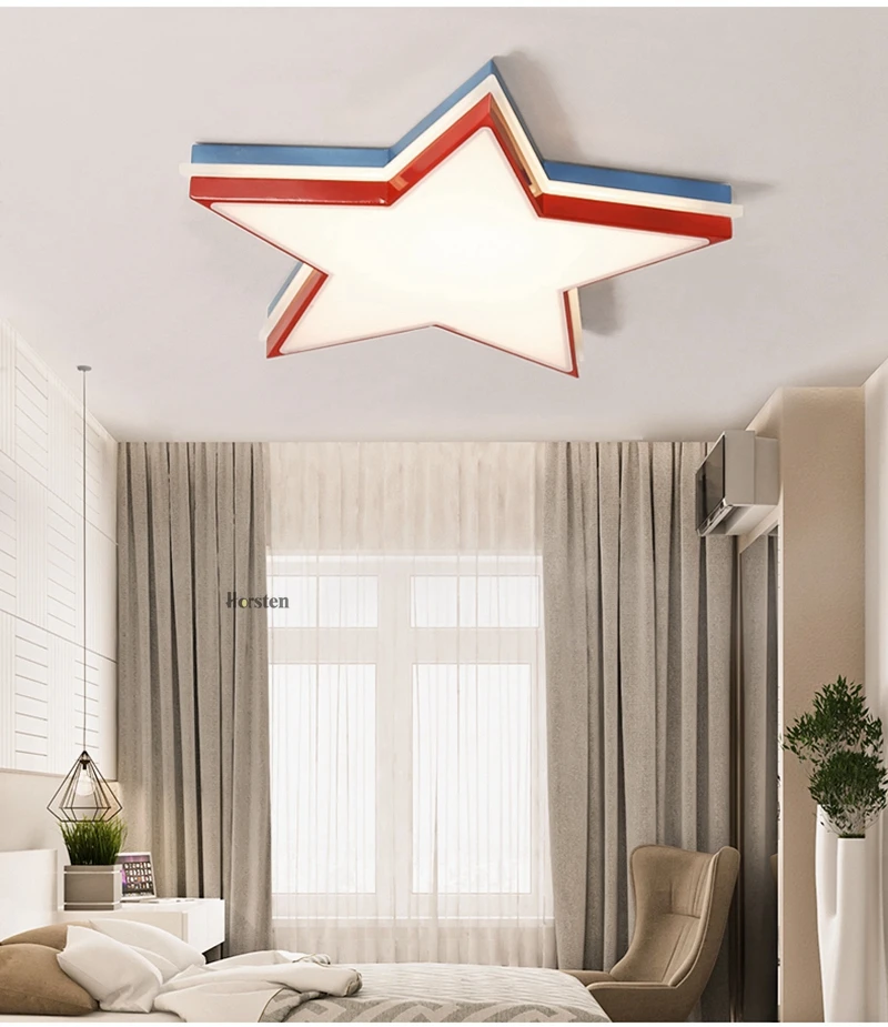 Acrylic Star LED Ceiling Light 36W Baby Kids Bedroom Ceiling Lamp Creative Star Lampshade Lighting Fixture For Children Room 110-220V (4)