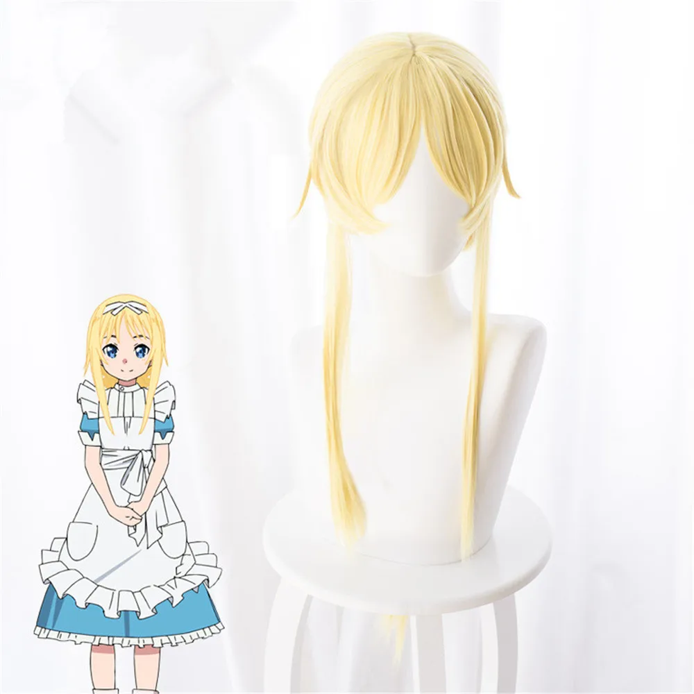 Sword Art Online Alice Synthesis Thirty Wig for Women Girls 80cm Long Straight Braided Synthetic Hair Wig Anime Cosplay Wig Gold