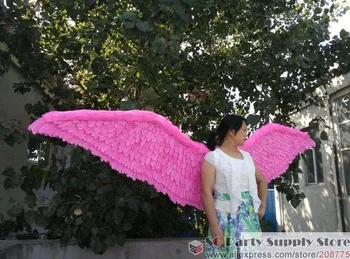 

Large Cute pink angel feather wings for Car Exhibition Underwear fashion show stage performence Displays shooting props