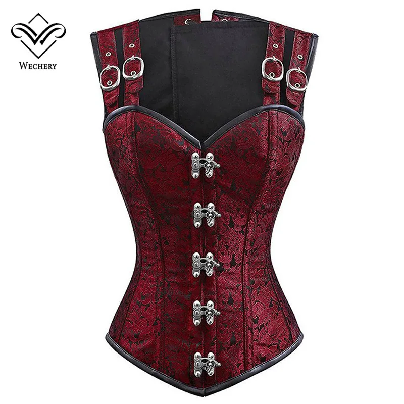 Corset Steampunk Corsets and Bustiers Slimming Gothic Corsage Corselet Corsets Sexy Black Strap Corset Steel Boning Bustier Corset Steampunk Corsets and Bustiers Slimming Gothic Corsage Corselet Corsets Sexy Black Strap Corset Steel Boning Bustier