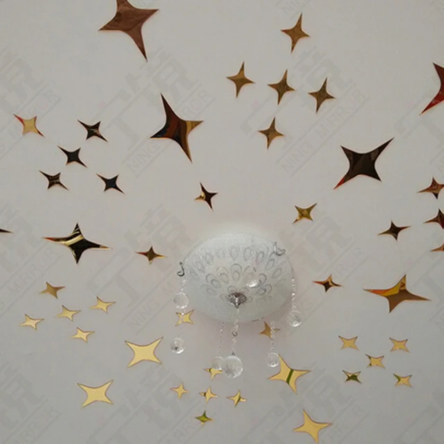 72pcs Stars Sky Mirror Wall Stickers Celling Room Decor Tv 72pcs Stars Sky Mirror Wall Stickers Celling Room Decor Tv Wallpaper Decoration