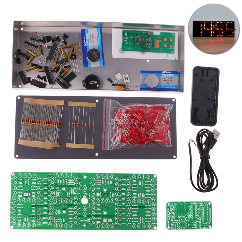 ECL-132 DIY Kit суперразмерный светодиодный экран электронный дисплей с пультом дистанционного управления - Цвет: R