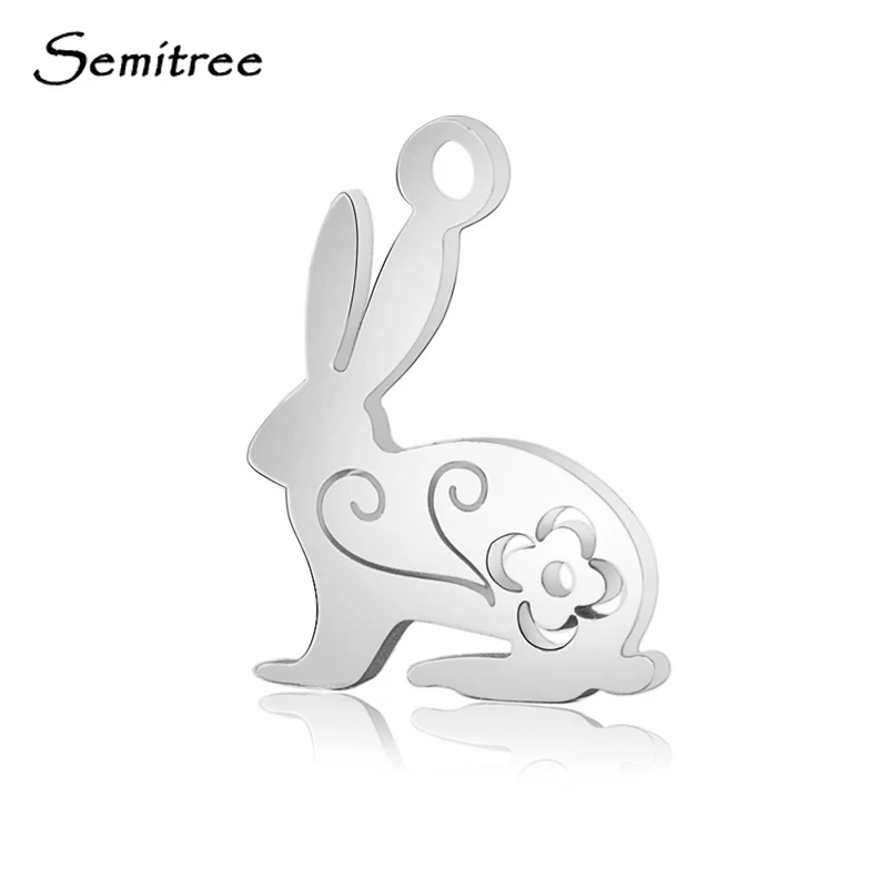Semitree 10 шт. подвеска из нержавеющей стали в виде животных цветов для