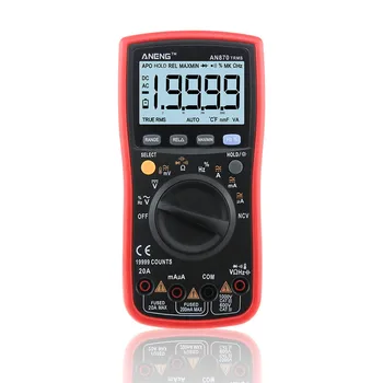 

Auto Range Digital Precision Multimeter True-RMS 19999 COUNTS NCV Ohmmeter AC/DC Voltage Ammeter Transistor Tester Multi Meter