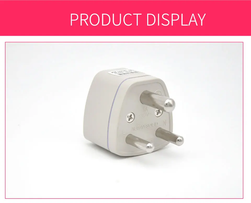South Africa 3 pin Travel Adapter  to Universal UKUSEUAU 2500W 10A Power Plug (10)