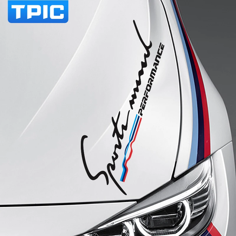 

TPIC Car-Styling Stickers Car Hood Sticker Sports Performance Decals For Mercedes W204 W205 AMG A C CLA BMW e90 e46 e60 3 Series