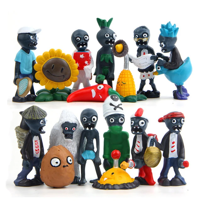 Best Offers 16pcs/Lot Plants vs Zombies PVC Action Figures Toys PVZ Plant and Zombies SunFlower Kernel Action Figure Collection Model Toy