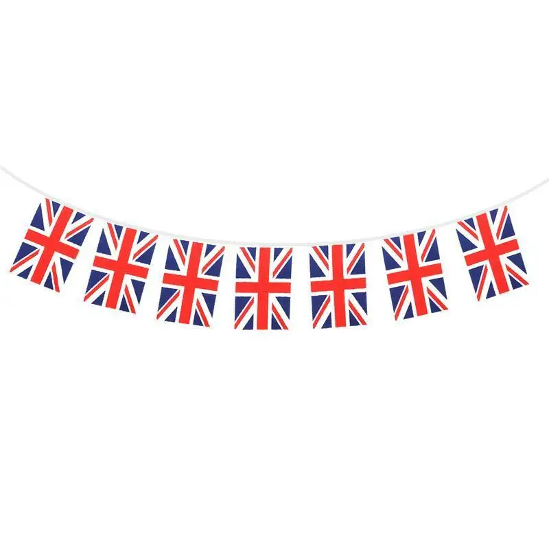 

8.5 Meters Union Jack Flag Banners String 32 United Kingdom UK British Union Flag Bunting Banner Garlands for Sports Club Decor