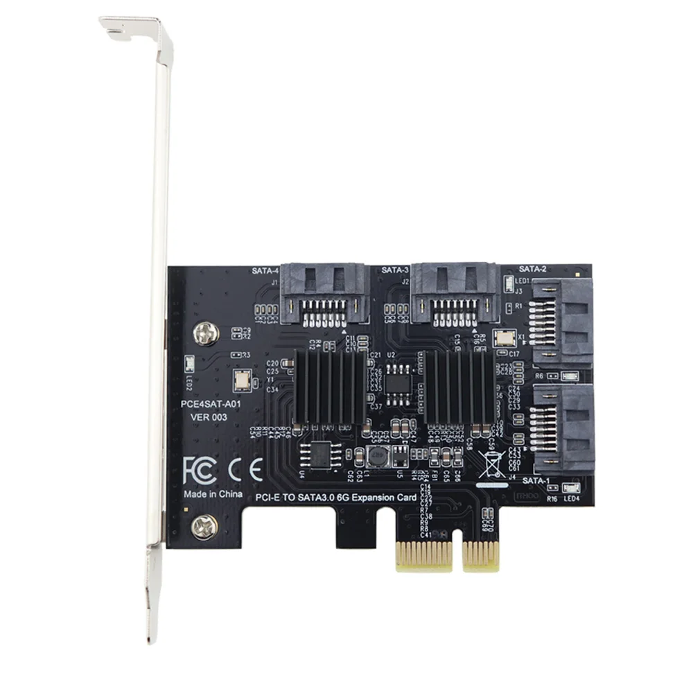 PCI Express SATA 3 0 карта контроллера PCIe 2 0x1 до 4 портов III 6 ГБ/сек. внутренний адаптер