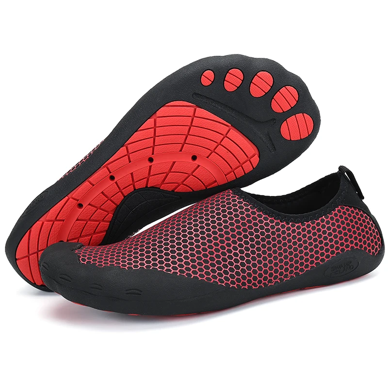 praia upstream descalços sapatos homens do aqua