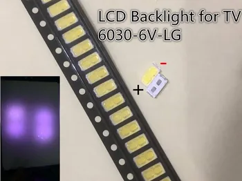 

500PCS For LG SMD LED 6030 6V 1W Cold White For TV Backlight LED Beads best quality LATHT420M CHIP-2