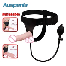 Inflatable Strap On Dildo Harness Kits For Lesbian Women Removable Penis Pump Up To 60mm Width Big Cock Adult Sex Toy