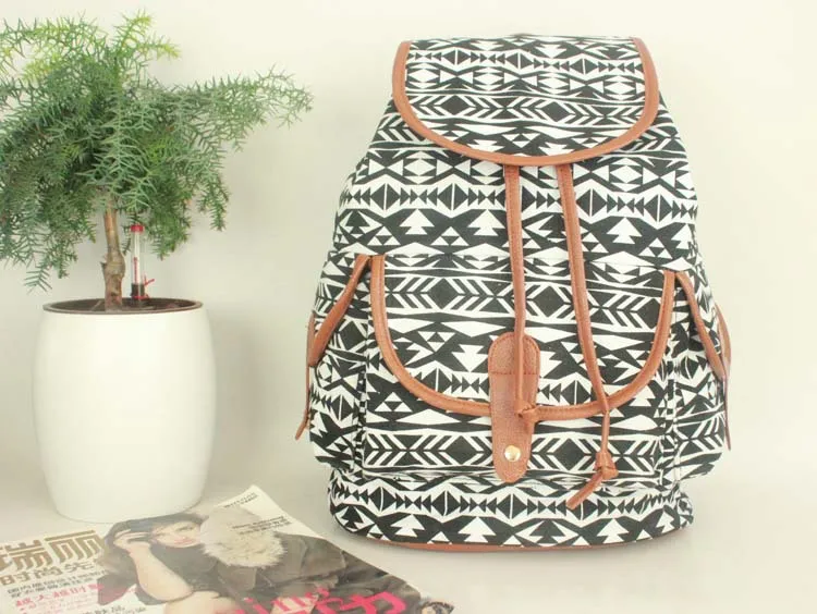 Женский рюкзак, модный парусиновый школьный рюкзак с принтом, Национальный стиль, женские повседневные Рюкзаки для путешествий, хорошее качество