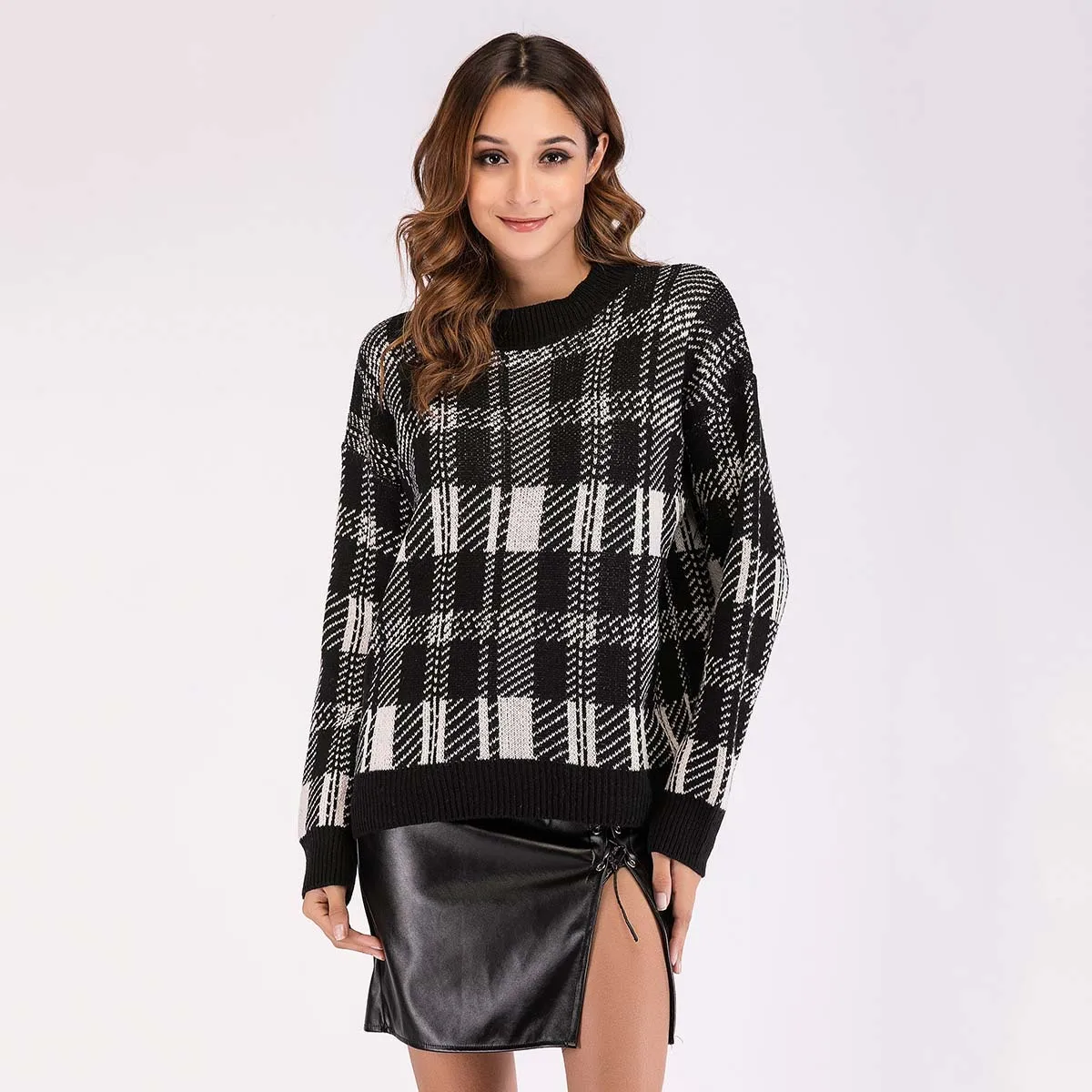 2018 Autumn Winter Women Sweater England style Color