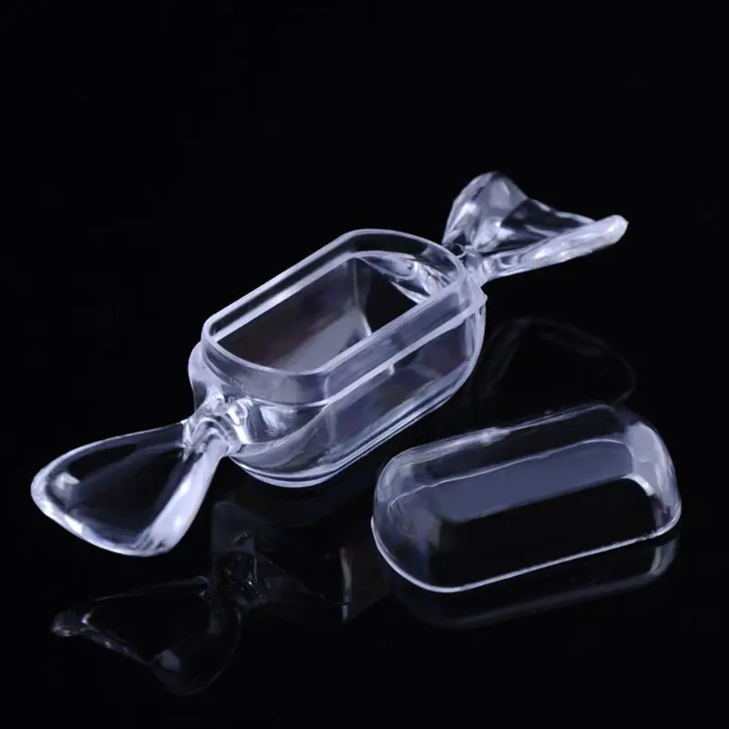 

1Pc Creative Clear Candy Shape Boxes Mini Plastic Chocolate Container Case with Clear Lid Wedding Birthday Baby Shower Party