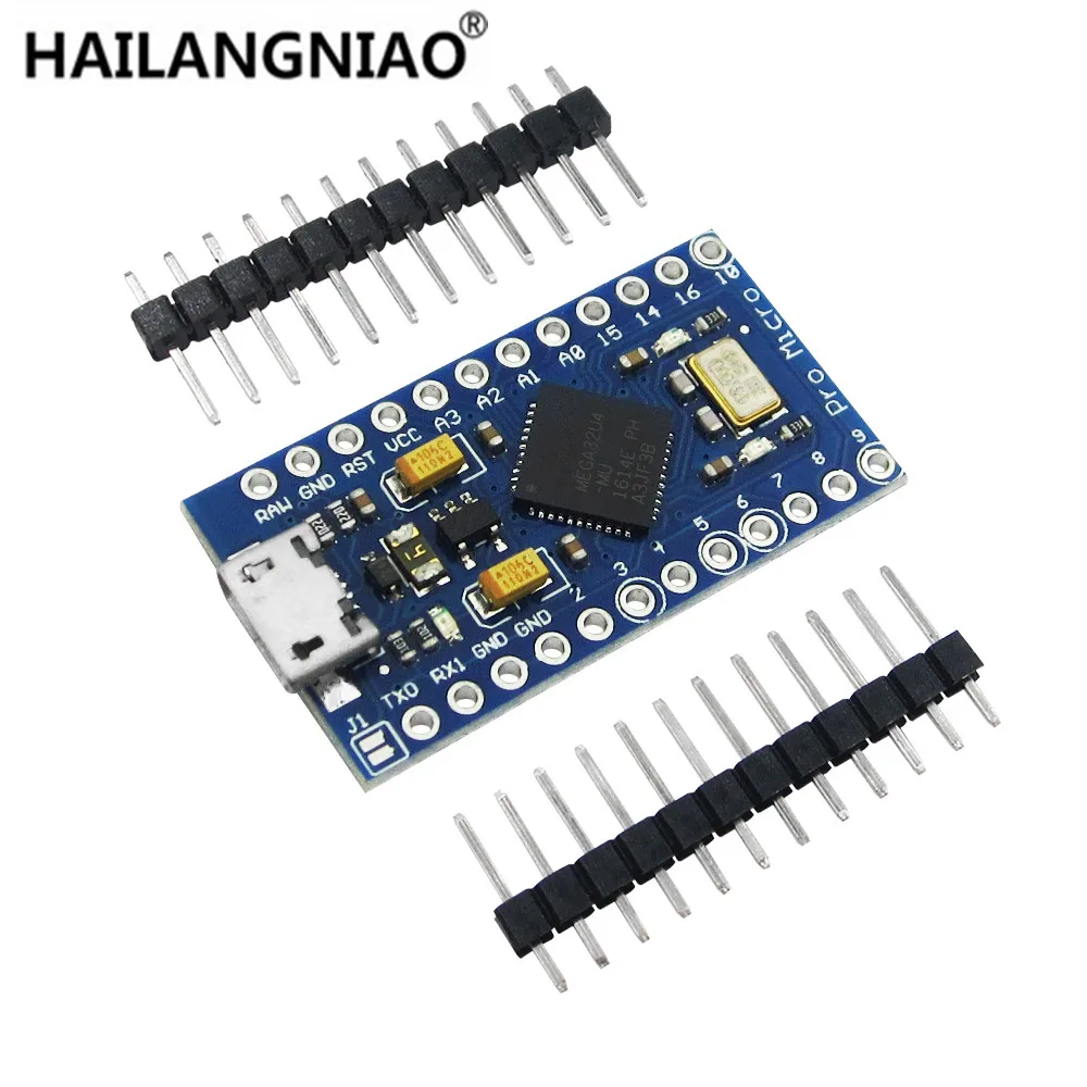 Pro Micro ATmega32U4 5V/16MHz Module with 2 row pin header