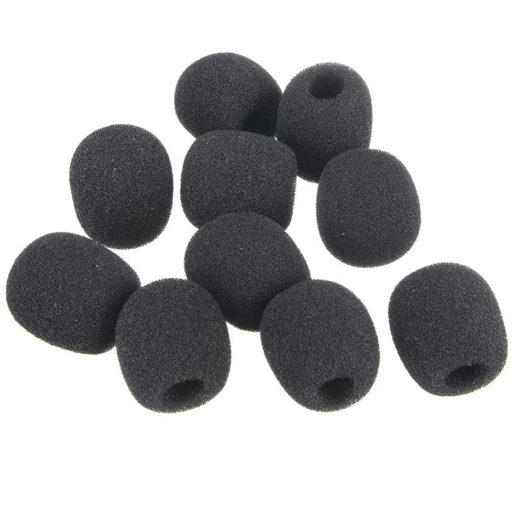 Universal 10x Lavalier Lapel Microphone Mic Foam Covers Windscreen Windshield for Stage Speech Meeting Accessory