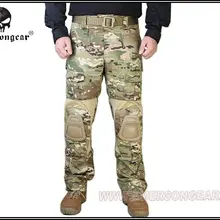 Мужские военные охотничьи военные очки Airsoft камуфляжные штаны Emerson Gen2 тактические брюки с наколенниками Multicam EM7038MC