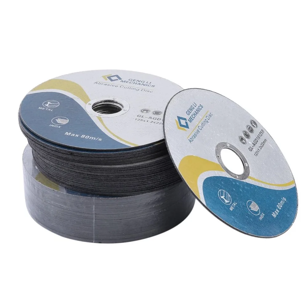 

50Pcs/set 125x1.2x22mm Abrasive Cutting Discs DIY Grinding Cut Off Wheel Cutting Blade For Metal Steel Sheet Stainless Steel