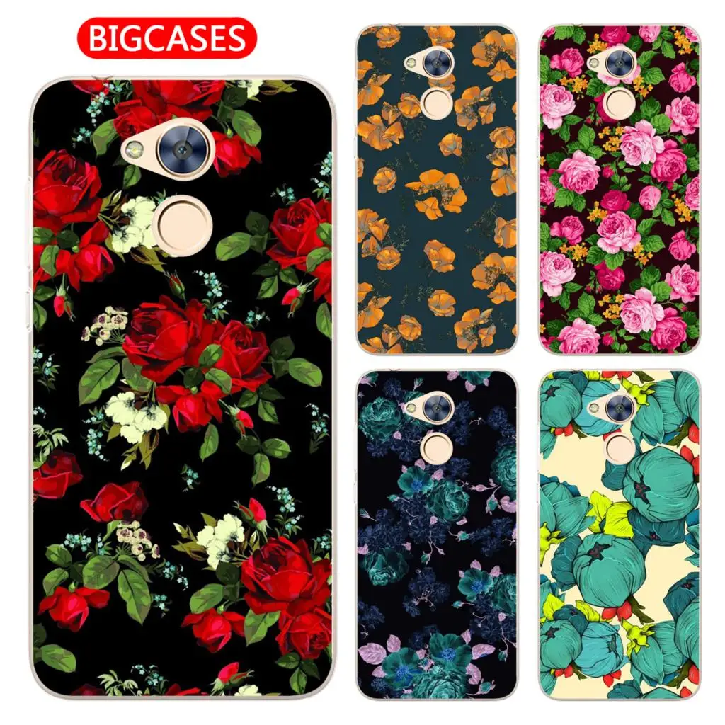 BigCases For Huawei Honor 6A Case Cover 5.0&quot Soft TPU Silicone Popular Cute Color Cactus Rose Flower Pattern Painted Phone |
