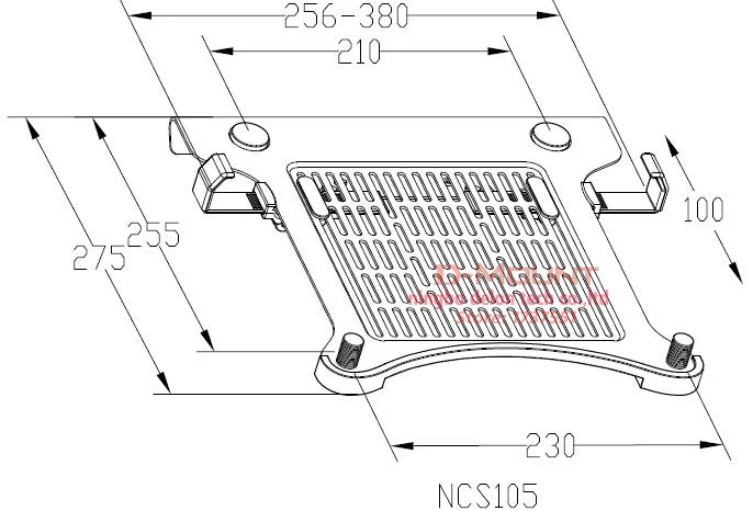 NB NEW popular FP-2 10-17 laptop tray to VESA 75x75 100x100 monitor mount  cooling holes 5-21mm thick notebook clamp bracket