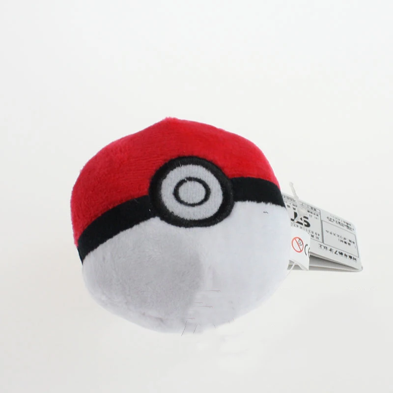 9CM Poke Ball Pokeball Stuffed Plush font b Toy b font Doll Key Chain KeyChain Pendant