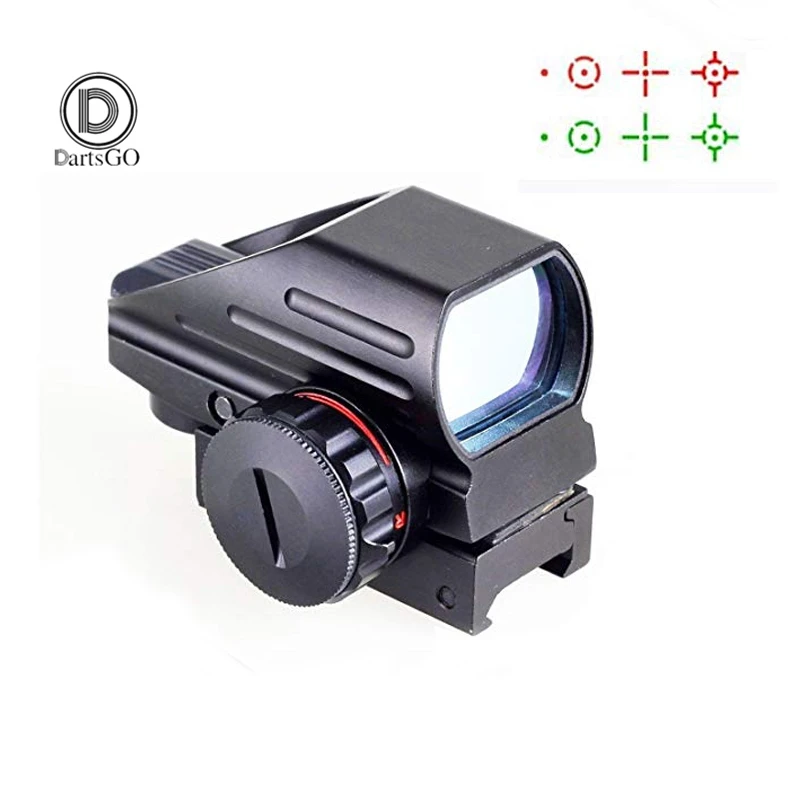 

DDartsGO Tactical Reflex Red/Green Laser 4 Reticle Holographic Projected Dot Sight Scope Airgun Rifle sight Hunting Rail Mount