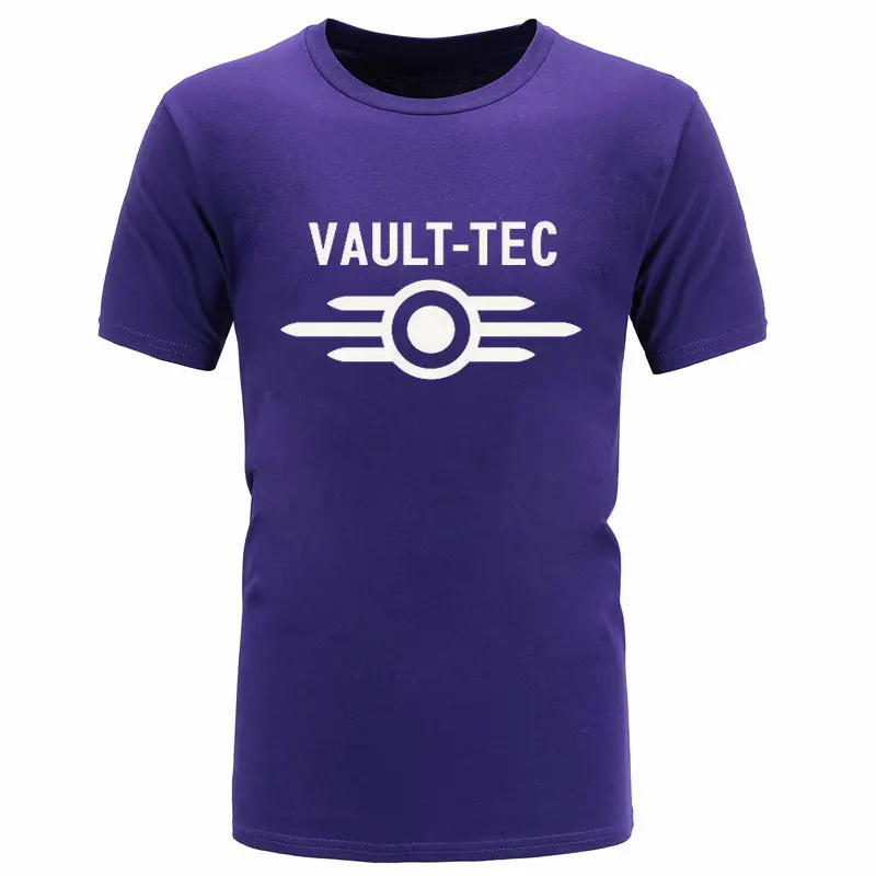 Новые летние футболки с логотипом vedle Tec для игр и видеоигр Fallout 2 3 4, мужские классические повседневные хлопковые футболки homme