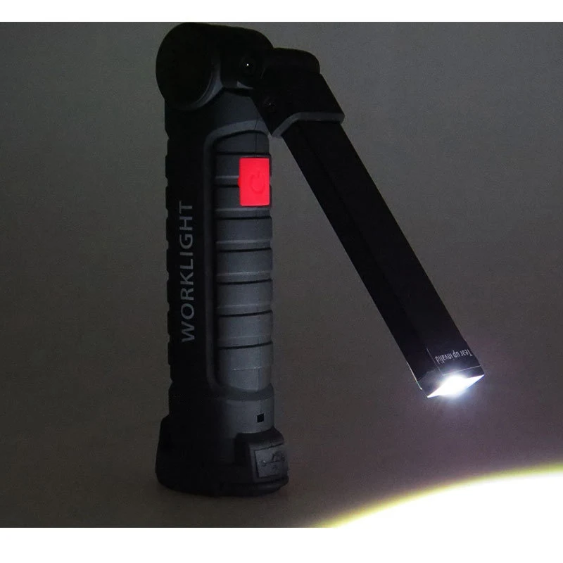 2 шт./лот COB светодиодный + LED перезаряжаемые Магнитный факел фонарик Гибкая