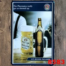 20x30 см Paulaner пивная вывеска Оловянная вывеска Бар паба домашний Настенный декор Ретро металлический художественный плакат
