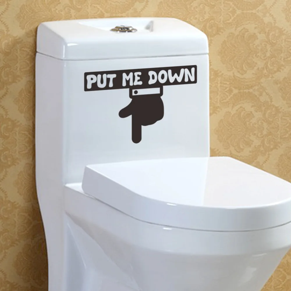  put me down Decal Bathroom Toilet Seat Sign Reminder Quote Word Lettering Art Vinyl Sticker