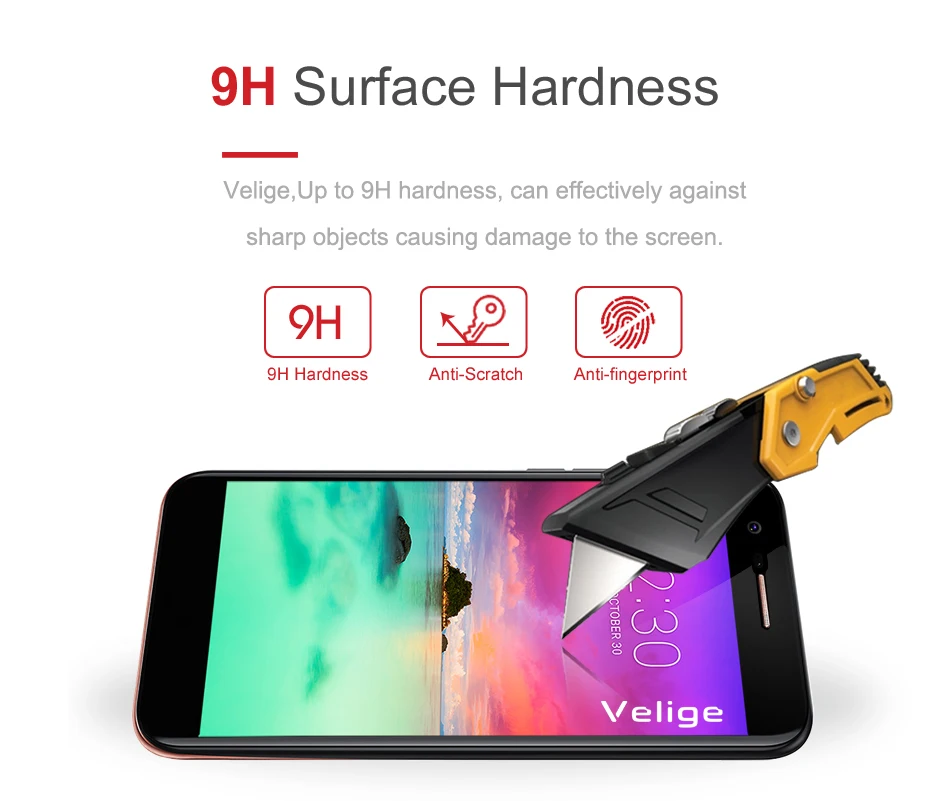 Velige Full Cover Tempered Glass For LG K10 2017 K 10 2017 Screen Protector Real 2.5D 9H Scratch Proof Protective Glass (10)