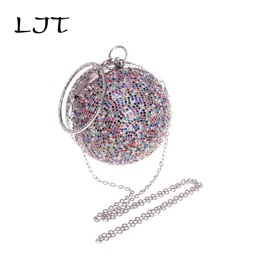 LJT новинка 2019 вечерние сумки клатчи с инкрустированным бриллиантом Женская