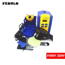 FEORLO EU/US PLUG цифровой термостатический ESD 220V fx951 FX-951 паяльная станция с 2 шт. T12-K BC2 Высокое качество