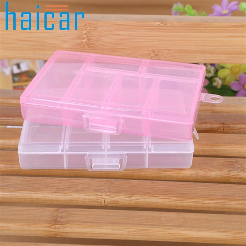 organizer Storage Case Box Holder Container Pills Jewelry Nail Art Tips 6 Grids U70309 porta joias