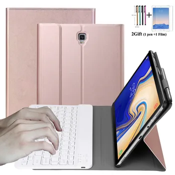 

For Samsung Galaxy Tab S4 10.5 Case 2018 T830 T835 SM-T830 SM-T835 Detachable Bluetooth Keyboard Leather with Pencil Holder+gift