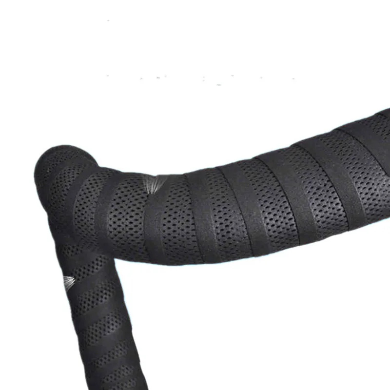 

Carbon Fiber Road Bike Handlebar Tape Cycling MTB Bicycle Mesh Design Non-Slip Waterproof Bartape Soft EVA Sponge Leather Belt