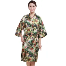 Салон клиента халат цветок мака узор черный Халат кимоно парикмахерские накидка платье Красота Спа Отель Парикмахерская гостевой фартук