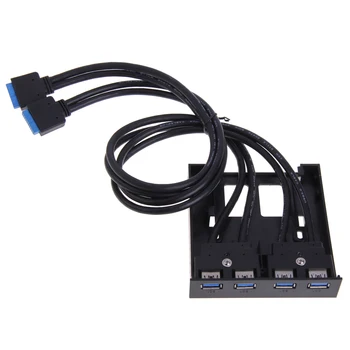 

20 Pin 4 Ports multi USB 2.0 Internal Front Panel Combo Bracket Adapter USB 3.0 Splitter Add on Card for 3.5 Inch Floppy Driver