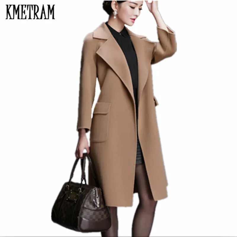 

2019 New Elegant Lady Winter Coat Women Female European Styel Warm Autumn Winter Wool Women Jacket Coat Casaco Feminino HH365