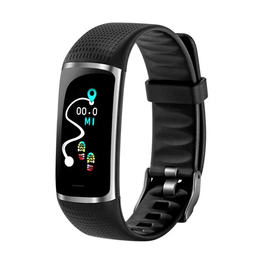 SKMEI умный браслет шагомер часы со счетчиком калорий уведомления о сообщениях пульсометр Монитор артериального давления сенсорный экран часы B32 - Цвет: Black