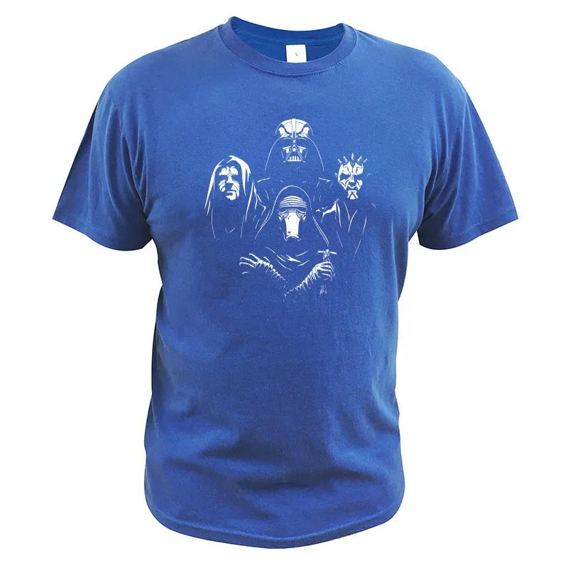 Темная сторона богемная Рапсодия футболка Кайло Рен Империя Галактическая война Фильм Дарт Вейдер Футболка Star Wars - Цвет: Синий