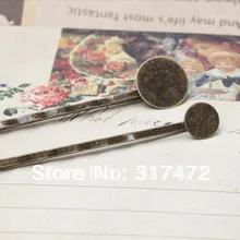 12 мм накладка из античной бронзы заколки для волос Камея в оправе