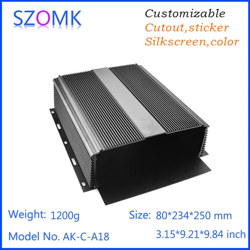 

10 pcs a lot Custom Processed Factory Extrusion Aluminum Material Electrical Junction Box Case Enclosure80*234*250mm