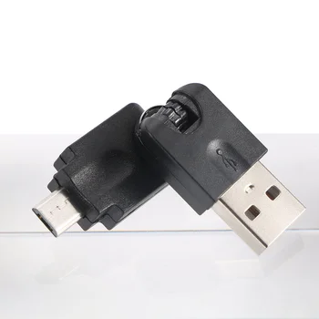 

USB 2.0 Male to Micro USB Male 360 Rotation Extension Plug Adapter Converter High Quality Portable
